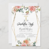 Boho Bloemen Gouden Frame RN Verpleegster Afstudee Kaart (Voorkant)