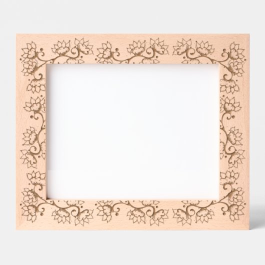 Boho Bloemen Grens Mooi Gegraveerde Lijstjes (Voorkant)