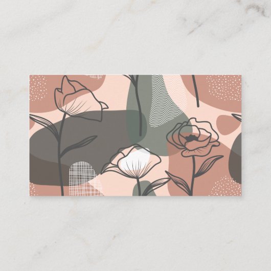 Boho Bloemen Groen & Roze Vrijgezellenfeest Insert Informatiekaartje (Achterkant)