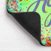 Boho Bloemen Groene Hoop Inspirativiteit Muismat (Hoek)