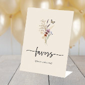 Boho Bloemen gunsten teken Reclamebord Met Voetstuk