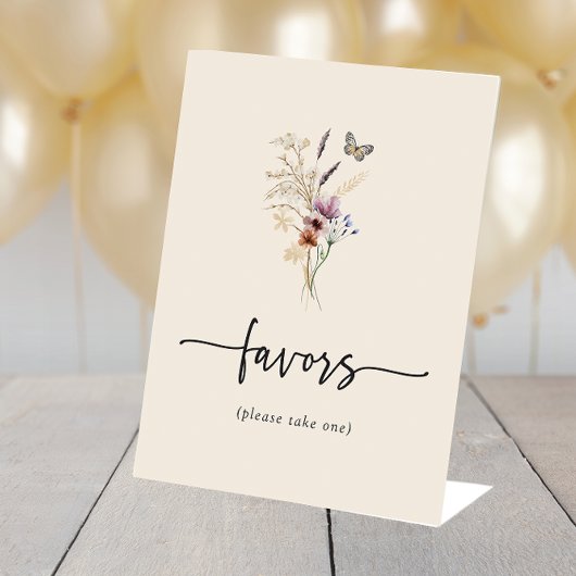 Boho Bloemen gunsten teken Reclamebord Met Voetstuk