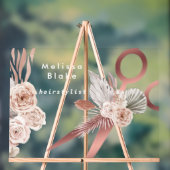 Boho Bloemen haarstylist Acryl Bord (Neutraal)