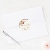 Boho Bloemen Herfst Baby shower Classic Ronde Stic Sticker (Envelop)