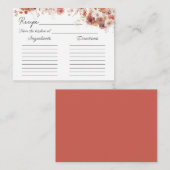 Boho Bloemen Herfst Elegant Vrijgezellenfeest Rece Informatiekaartje (Voorkant / Achterkant)