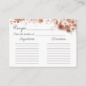 Boho Bloemen Herfst Elegant Vrijgezellenfeest Rece Informatiekaartje (Voorkant)