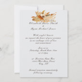 Boho Bloemen Herfst Kleuren, Herfst Bruiloft   Kaart (Achterkant)