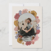 Boho Bloemen Herfst Tuin Bruiloft Foto Save The Date (Achterkant)