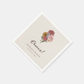 Boho  Bloemen Herfst Tuin Bruiloft Servet (Hoek)