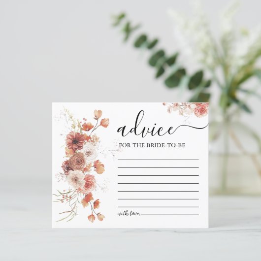 Boho Bloemen Herfst Vrijgezellenfeest Advies Kaart (Staand voorkant)