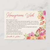 Boho Bloemen Honeymoon Fonds Bruidsfeestje Informatiekaartje (Voorkant)