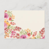 Boho Bloemen Honeymoon Fonds Bruidsfeestje Informatiekaartje (Achterkant)