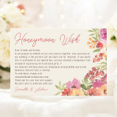 Boho Bloemen Honeymoon Fonds Bruidsfeestje Informatiekaartje