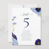 Boho Bloemen Huwelijk Tafel Nummerkaart (Voorkant)