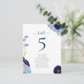 Boho Bloemen Huwelijk Tafel Nummerkaart (Staand voorkant)