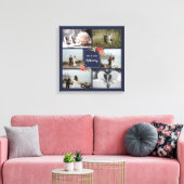 Boho Bloemen - Huwelijksfotocollage Canvas Afdruk (Insitu (Woonkamer))