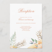  Boho Bloemen Huwelijksreceptie Informatiekaartje (Voorkant)