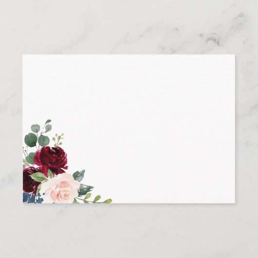 Boho Bloemen Huwelijksverblijf Kaart (Achterkant)