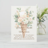 Boho bloemen ijsje, Greenery ijsje Kaart (Staand voorkant)