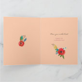 Boho Bloemen illustratie Kaart (Binnen)