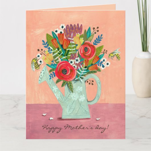 Boho Bloemen illustratie Kaart (Voorkant)