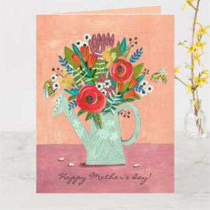 Boho Bloemen illustratie Kaart