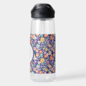 Boho Bloemen Initiaal – Monogram Cadeau voor Haar Waterfles (Achterkant)