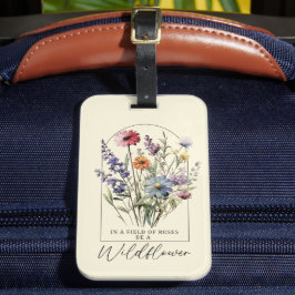 Boho Bloemen Inspirerend Wildflower Quote Bagagelabel