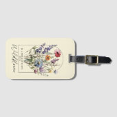 Boho Bloemen Inspirerend Wildflower Quote Bagagelabel (Voorkant (horizontaal))