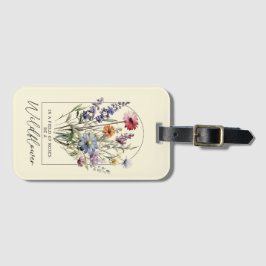 Boho Bloemen Inspirerend Wildflower Quote Bagagelabel