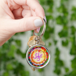 Boho Bloemen Inspirerende Lichte Inspiratie Sleutelhanger