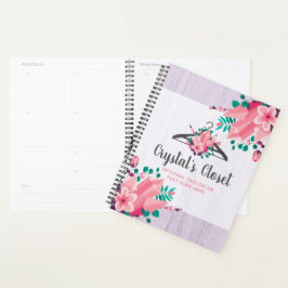 Boho Bloemen Kledinghangers Kast Mode Boetiek Planner