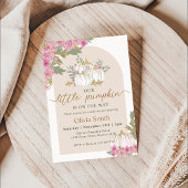 Boho Bloemen Kleine Pompoen Baby shower Invitation Kaart
