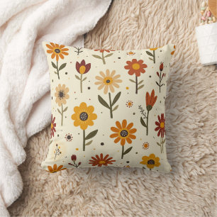 Boho Bloemen Kussen