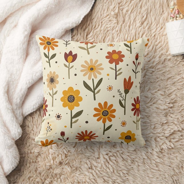 Boho Bloemen Kussen (Deken)