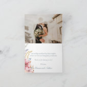 Boho Bloemen Lente Zomer Bruiloft Bedankkaart (Binnen)