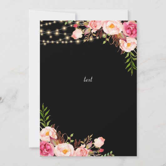 Boho Bloemen & Lichten Verrassing 80e Verjaardag Kaart (Achterkant)