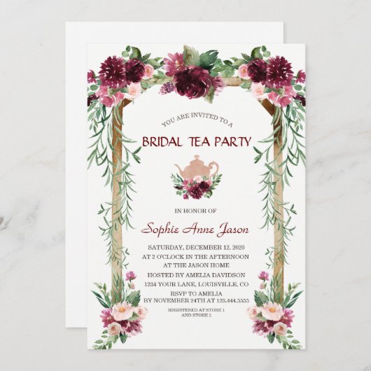 Boho Bloemen Luifel Bruidstheepartij in de herfst Kaart (Voorkant / Achterkant)