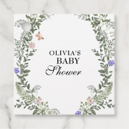 Boho Bloemen Lush Geslacht Neutraal Baby shower Bedankjes Labels