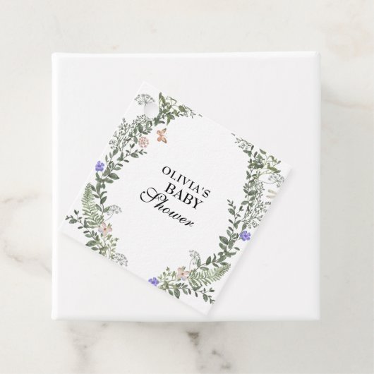 Boho Bloemen Lush Geslacht Neutraal Baby shower Bedankjes Labels (In situ)