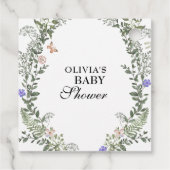Boho Bloemen Lush Geslacht Neutraal Baby shower Bedankjes Labels (Achterkant)