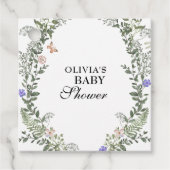 Boho Bloemen Lush Geslacht Neutraal Baby shower Bedankjes Labels (Voorkant)