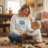 Boho Bloemen Mama Blauwe Bloem Moederdag Cadeau Trui