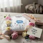 Boho Bloemen Mama Blauwe Bloem Moederdag Cadeau Trui
