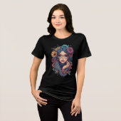 Boho Bloemen Meisje T-Shirt (Voorkant volledig)