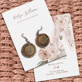 Boho-bloemen met een kaart