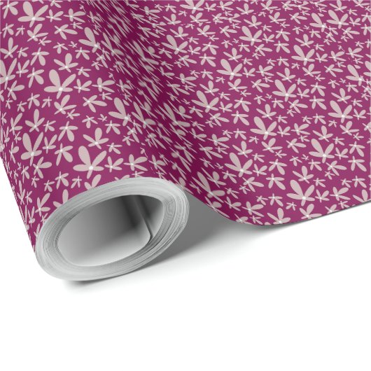 Boho Bloemen Modern Bloempatroon Cadeaupapier (Rol Hoek)