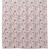 Boho Bloemen Modern Patroon Douchegordijn (Voorkant)