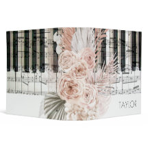 boho bloemen muziek piano 3 ring multomap