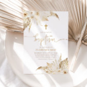 Boho Bloemen Neutrale Meisjes Doop Doop Kaart